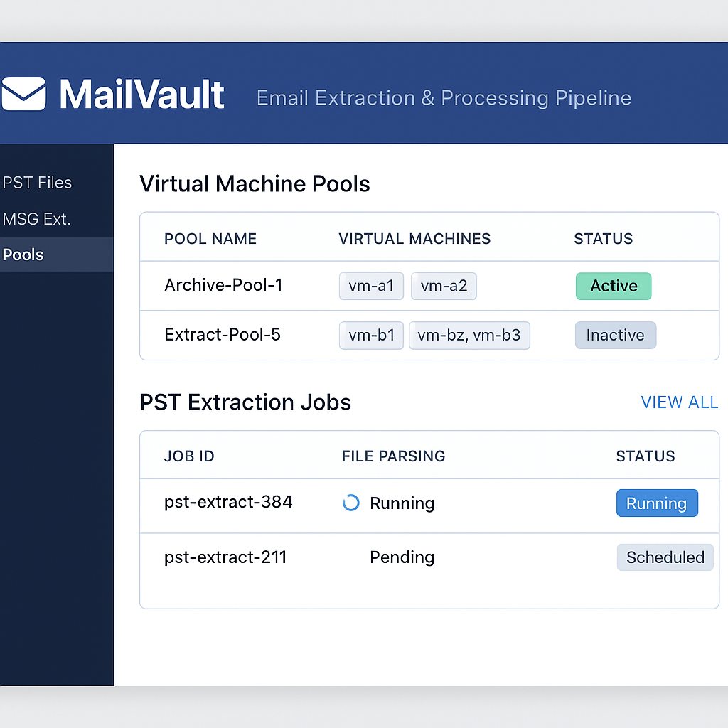 MailVault - Email Extraction & Processing Pipeline
